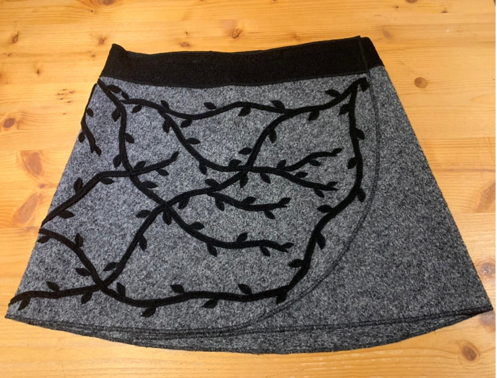 Wickelrock/ Hüftwärmer „Leetah“, grau melliert